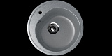 Мойка кухонная круглая, искусственный мрамор, цвет темно-серый (101/309)