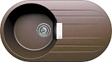 Мойка кухонная овальная, искусственный гранит (кварц), цвет коричневый (TL-780/817)