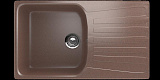 Мойка кухонная прямоугольная, искусственный мрамор, цвет терракот (203/307)