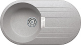 Мойка кухонная овальная, искусственный гранит (кварц), цвет серый металлик (TL-780/001)