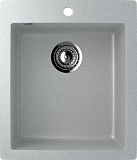 Мойка кухонная прямоугольная, искусственный мрамор, цвет серый (404/310)