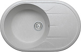 Мойка кухонная овальная, искусственный гранит (кварц), цвет серый металлик (R-116/001)