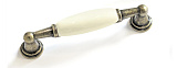 Ручка скоба с керамикой, коллекция "Fire", 96 мм, темная античная бронза/вставка 05 (FS002-96DAB/05)