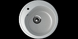 Мойка кухонная круглая, искусственный мрамор, цвет серый (101/310)