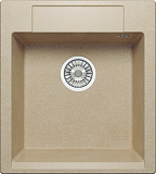 Мойка кухонная прямоугольная, искусственный гранит (кварц), цвет бежевый (R-117/101)