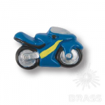 Ручка кнопка детская, мотоцикл синий (355AZ)