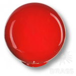 Ручка кнопка детская коллекция, выполнена в форме шара, цвет красный глянцевый (626RJ)