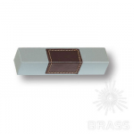 Ручка раковина эксклюзивная коллекция, коричневая кожа 64 мм (7014.0064.021.176)