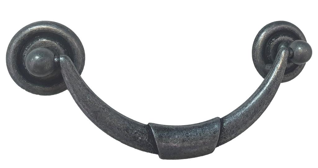 Ручка скоба, коллекция "Terra", 96 мм, цвет - античное серебро (TS028-96AS)