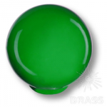 Ручка кнопка детская коллекция, выполнена в форме шара, цвет зеленый глянцевый (626VE)