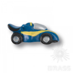 Ручка кнопка детская, машина гоночная синяя (356AZ)