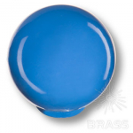 Ручка кнопка детская коллекция, выполнена в форме шара, цвет голубой глянцевый (626AZM1)