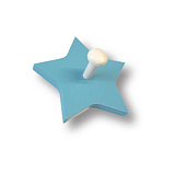 Вешалка деревянная в форме звезды, цвет голубой (909AZ)