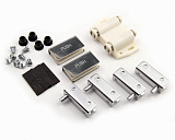 Комплект петель для двух стеклянных фасадов с магнитной белой защёлкой (ML03/W)