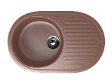 Мойка кухонная овальная, искусственный камень, цвет терракот (ES-16/307)