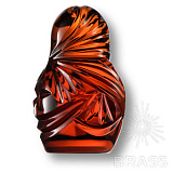 Ручка "Матрёшка" Хрусталь (24% PbO) Янтарь H-105 D-56 (9492)