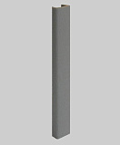 Заглушка торцевая ламинированная титан, 150 мм (7785132924)