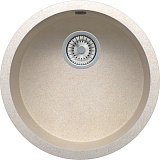 Мойка кухонная круглая, искусственный гранит (кварц), цвет сафари (R-104/102)