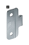  Ответная часть средней петли для складной двери, сталь (9236605/1077339)