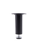 Опора мебельная, круглая, регулируемая, 30x100 мм, черная (NK001/100/BL)