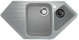 Мойка кухонная угловая, две чаши с крылом, искусственный камень, цвет серый (ES-25/310)