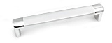 Ручка скоба, коллекция "Air", 128 мм, цвет - алюминий/хром полированный (AS003-128AL/CP)