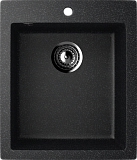 Мойка кухонная прямоугольная, искусственный мрамор, цвет черный (404/308)