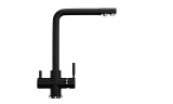 Смеситель кухонный с подключением фильтра питьевой воды, цвет черный (ES-08/308)