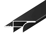 Ручка-профиль с подсветкой Sezam для верхней базы, толщина плиты 16 мм, черный матовый, 3 м (5239/Bl)