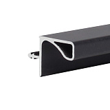Профиль для полок 16 мм, длина 4100 мм, цвет черный матовый, анодир. (12096981044)