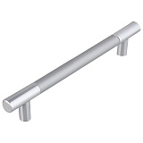 Ручка скоба (рейлинг), пластик ABS, цвет основной - хром матовый, декоративный - хром (C15-96 SC/CP (03/28))