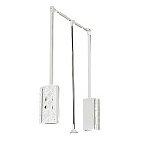 Пантограф 45/60 стальной с газовым амортизатором, белый, в модуль 545-700 мм (PG-ST4560-10)