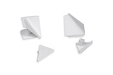 Комплект заглушек белый, для гладкого плинтуса (4шт)