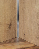 Планка для мебельного щита, угловая, "ёлочка", 600х4 мм, хром глянцевый (1070ГЛ)
