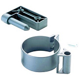 Хомут на ножку стола для крепления передних и боковых панелей, металлик (111809) (Хпан/металлик)