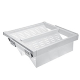 Полка для обуви перфорированная белая, с доводчиком, полного выдвижения (WG-POBUWM60-10)