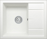 Мойка кухонная с возможностью подстольного монтажа, кварц, цвет белый (R-107/923)