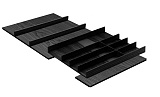 Лоток для столовых приборов ФайнЛайн Линик, ширина фасада 1000-1200 мм / глубина 500 мм, rockenhausen, цвет ясень черный (0092040368)
