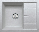 Мойка кухонная с возможностью подстольного монтажа, кварц, цвет серый металлик (R-107/001)