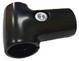 Соединитель Т-образный двух труб, диаметр 25 мм, не регилуриемый, цвет черный (TJC212/BL)
