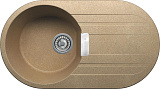Мойка кухонная овальная, искусственный гранит (кварц), цвет бежевый (TL-780/101)