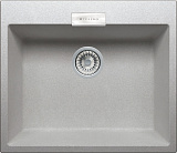 Мойка кухонная прямоугольная, искусственный гранит (кварц), цвет серый металлик (TL-580/001)