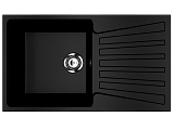 Мойка кухонная прямоугольная, искусственный камень, цвет ультра-черный (ES-20/344)