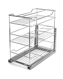 Корзина кухонная в базу 300 мм, на шариковых направляющих с доводчиком в нижнюю базу (BK300/NKS)