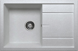 Мойка кухонная прямоугольная, искусственный гранит (кварц), цвет серый металлик (R-112/001)