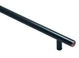 Ручка рейлинг, коллекция "Railing", 160 мм, диаметр 12 мм, цвет - темная состаренная медь (R01-12-160ORB)