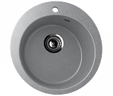 Мойка кухонная круглая, искусственный камень, цвет графит (ES-13/342)