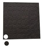 Подпятник войлочный, коричневый (64 шт) (D20 коричневый)