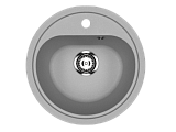 Мойка кухонная маленькая круглая, искусственный камень, цвет графит (ES-10/342)