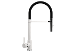 Смеситель кухонный однорычажный с высоким гибким изливом, цвет ультра-белый (U-024-341)